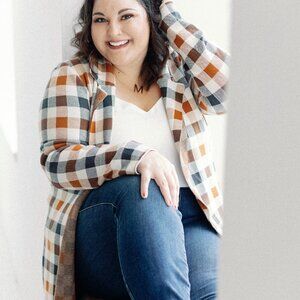 LOFT Multicolor Plaid Jacket